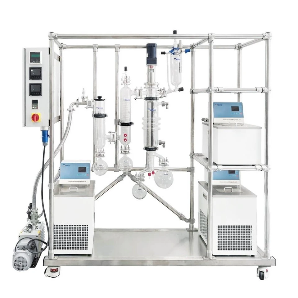 Industrial-grade Glass Molecular Distillation For EPA/DHA Or CBD/THC Extraction